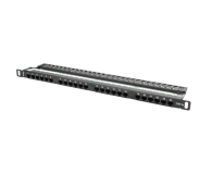 LANBERG Patch Panel 24 Port 0.5U Kat.5E czarny PPU5-0024-B - 457232 - zdjęcie 4